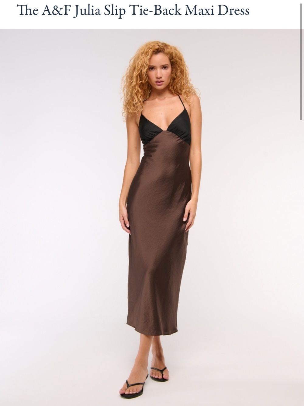 Abercrombie & Fitch Julia Slip Tie-back Maxi Dress